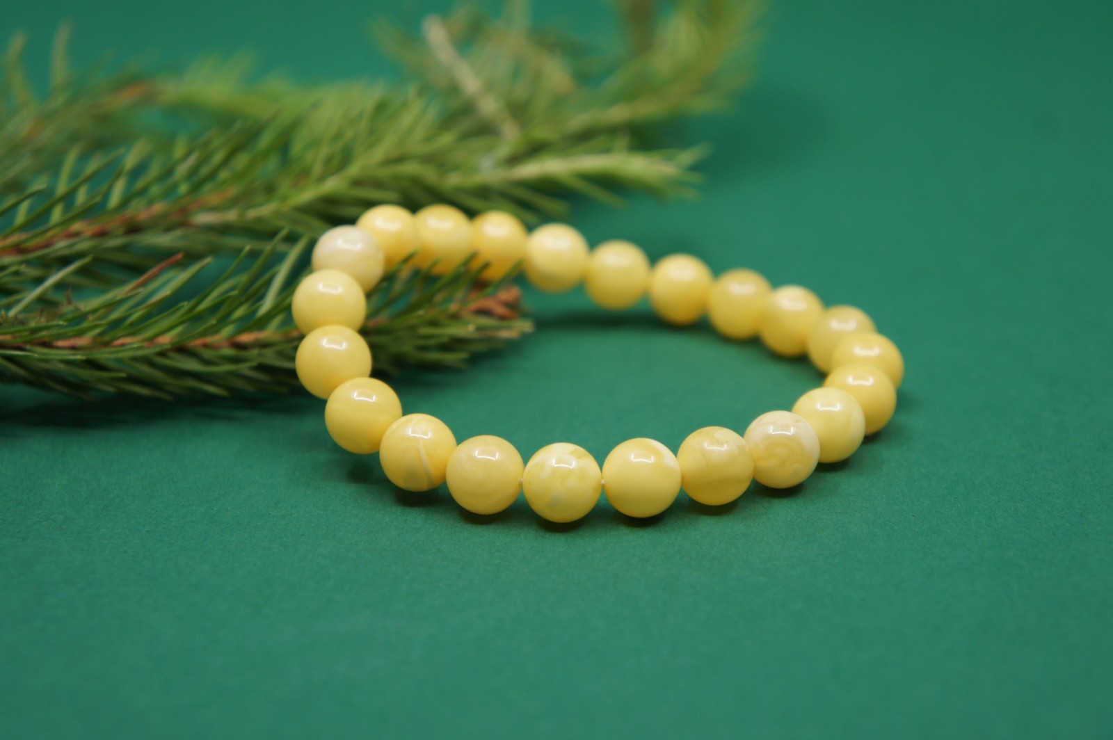 Natural Baltic Amber Bracelet 9.8 g /0.34 oz/ Beautiful Gift For Unisex #2345B