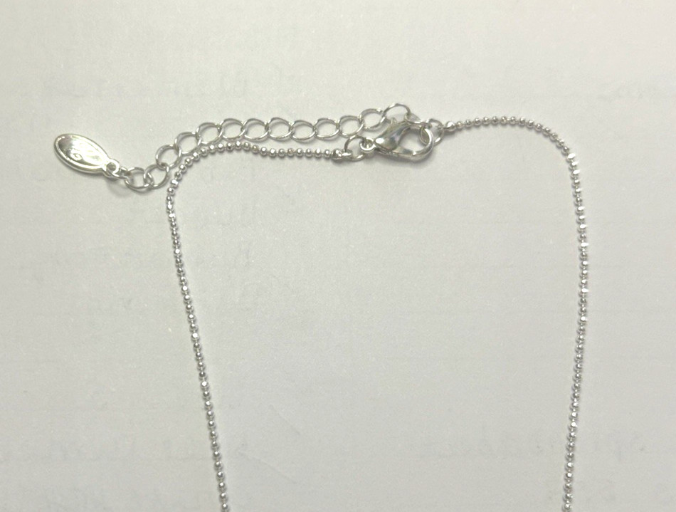 Adult Jewels Brand Patriotic USA 18-20″ Red White Blue Heart Necklace Silvertone
