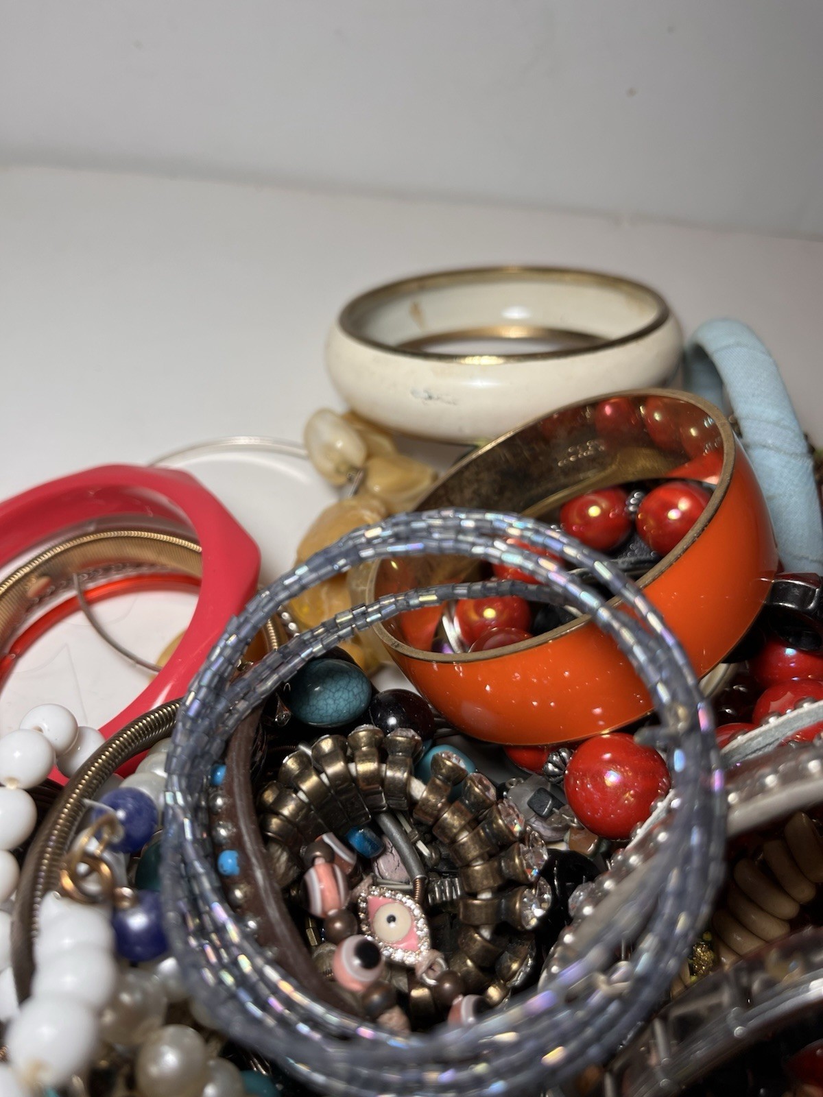 Bulk Lot Fashion Bracelets Mixed Materials Wearable Resell 4 Lbs #17
