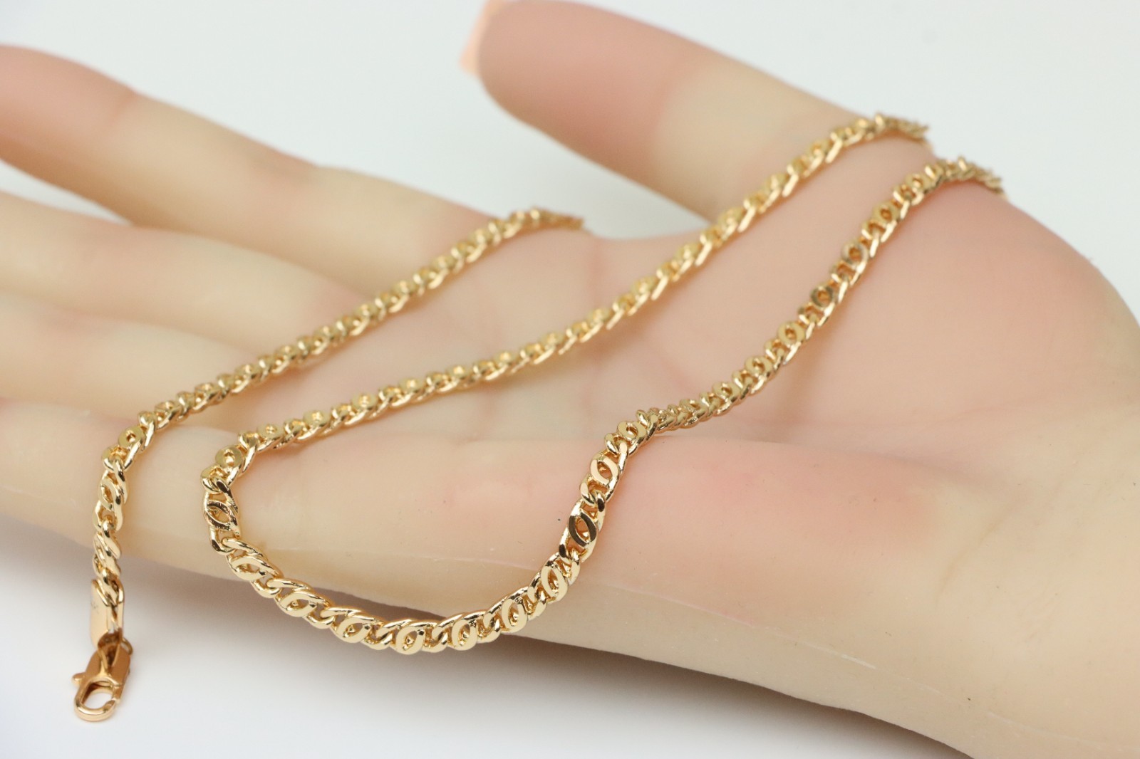 Bold Rose Gold Flat Link Chain Necklace for Everyday Style, XPNL0247