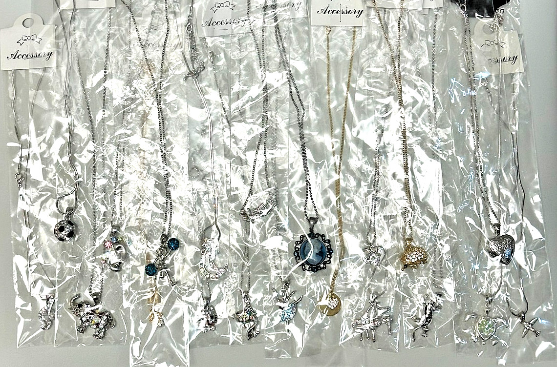 New 20pcs Lot Crystal Charm Pendant Necklaces Jewelry #53 Cameo Heart Turtle
