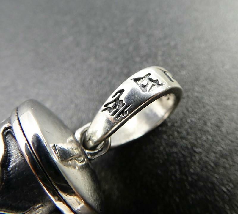 925 Sterling Silver Ornate Detailed Dragon Cylinder Prayer Box Locket Pendant