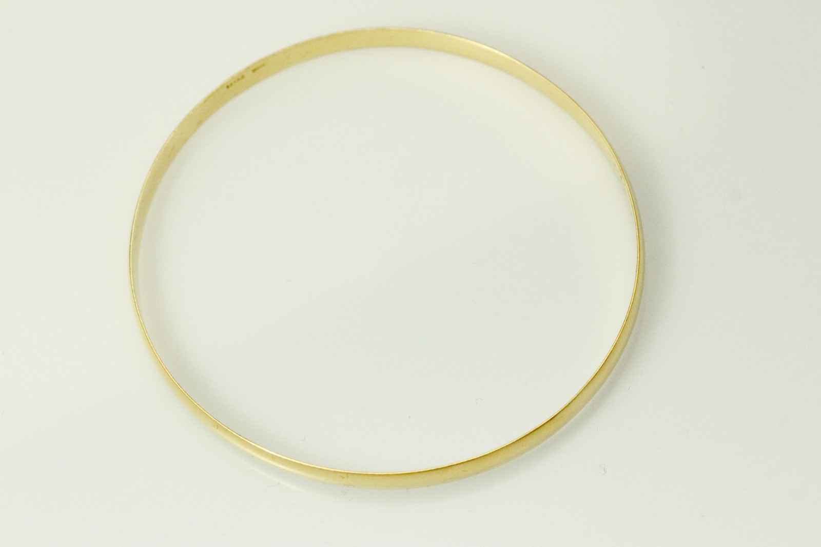Gold Plated 925 Silver 7.25″ Plain 4.5mm Bangle Bracelet 6.9 Grams (BR4696)