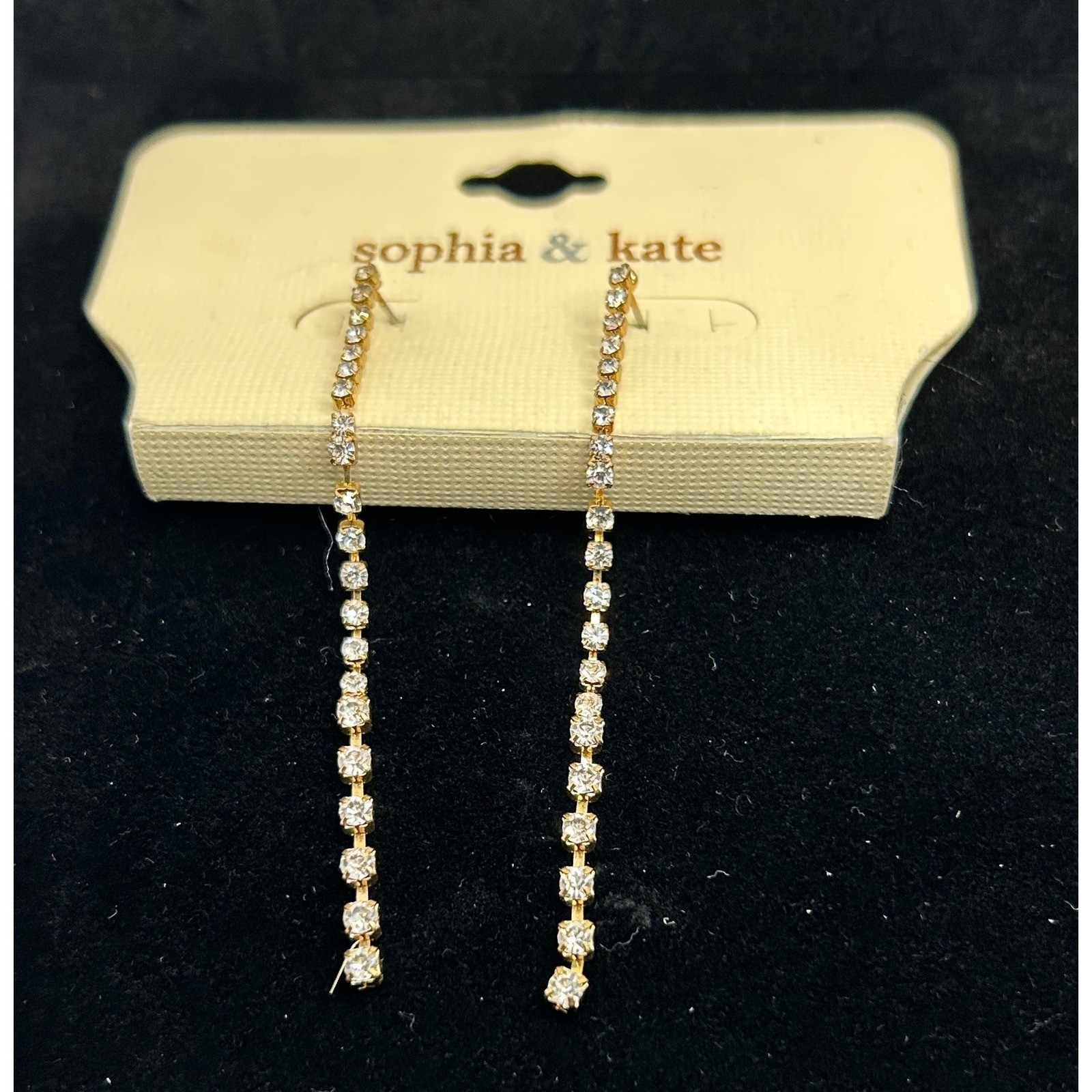 Gold Tone Earrings Lot Dangle Rhinestone Bow studs Sparkle Fashion 4 Pair
