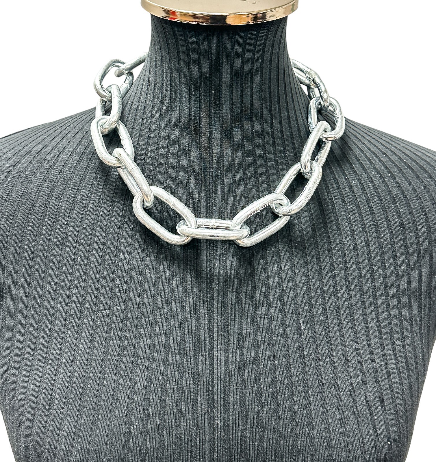Heavy 6m thick Chain Square Link Chain Punk Cyber Rave Cyber Goth Necklace