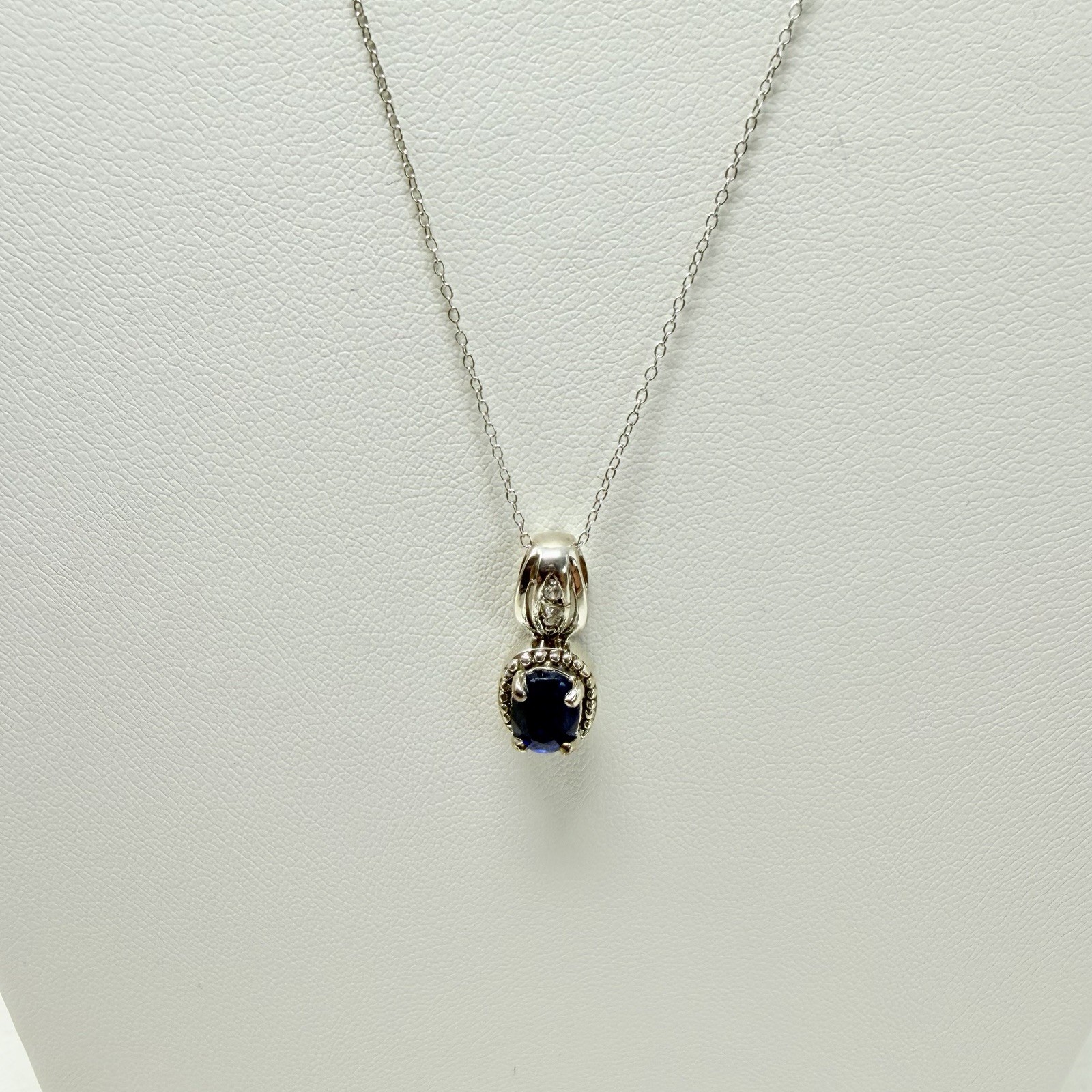 Shop LC Blue Kyanite Pendant with Chain & Size 10 Ring Set Sterling Silver 5334