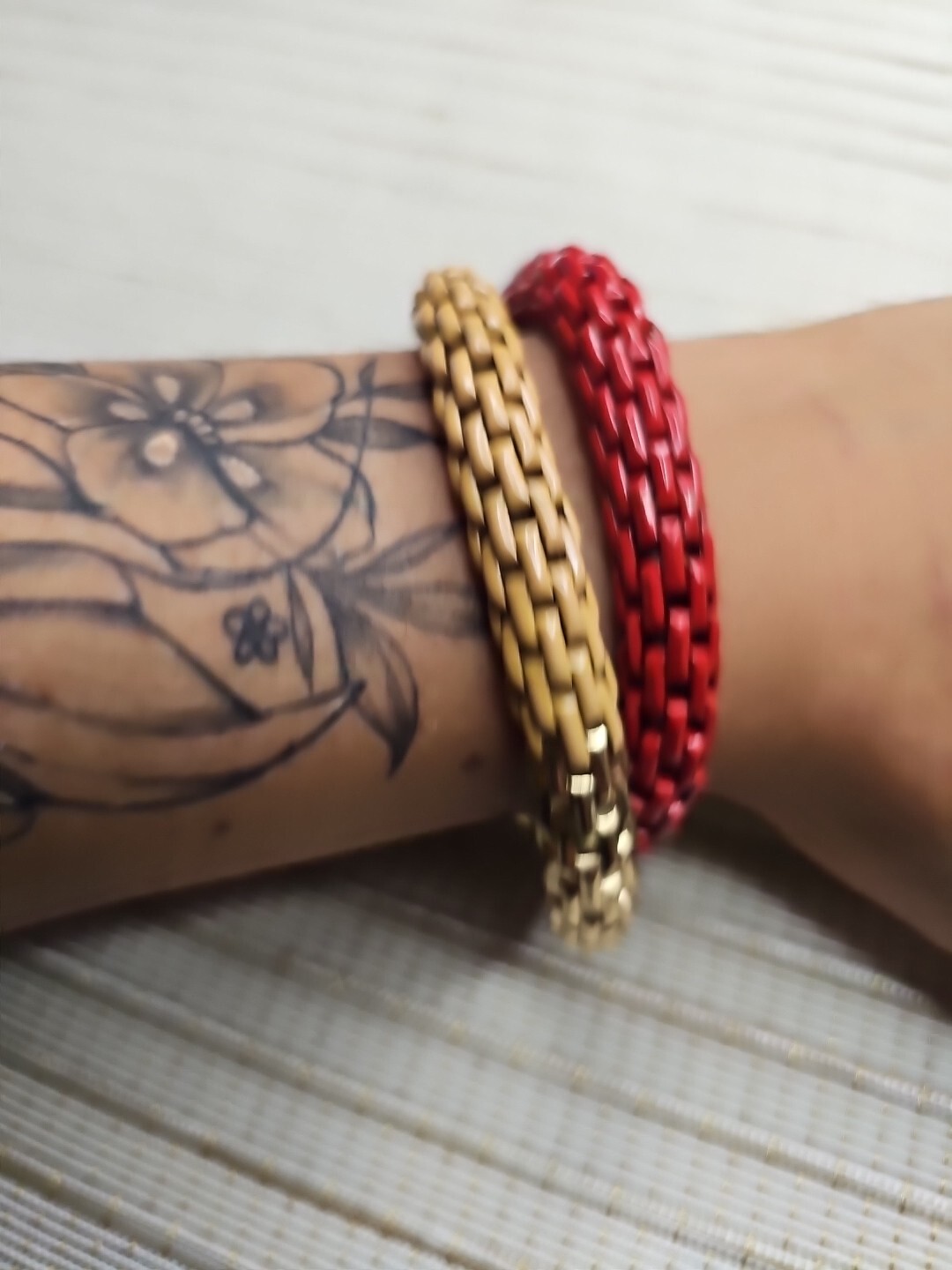 Branded Twisted Pair Of Bangles
