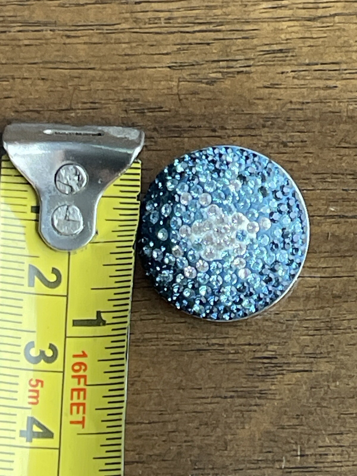CT Signed 925 Silver Blue White Cz Pendant