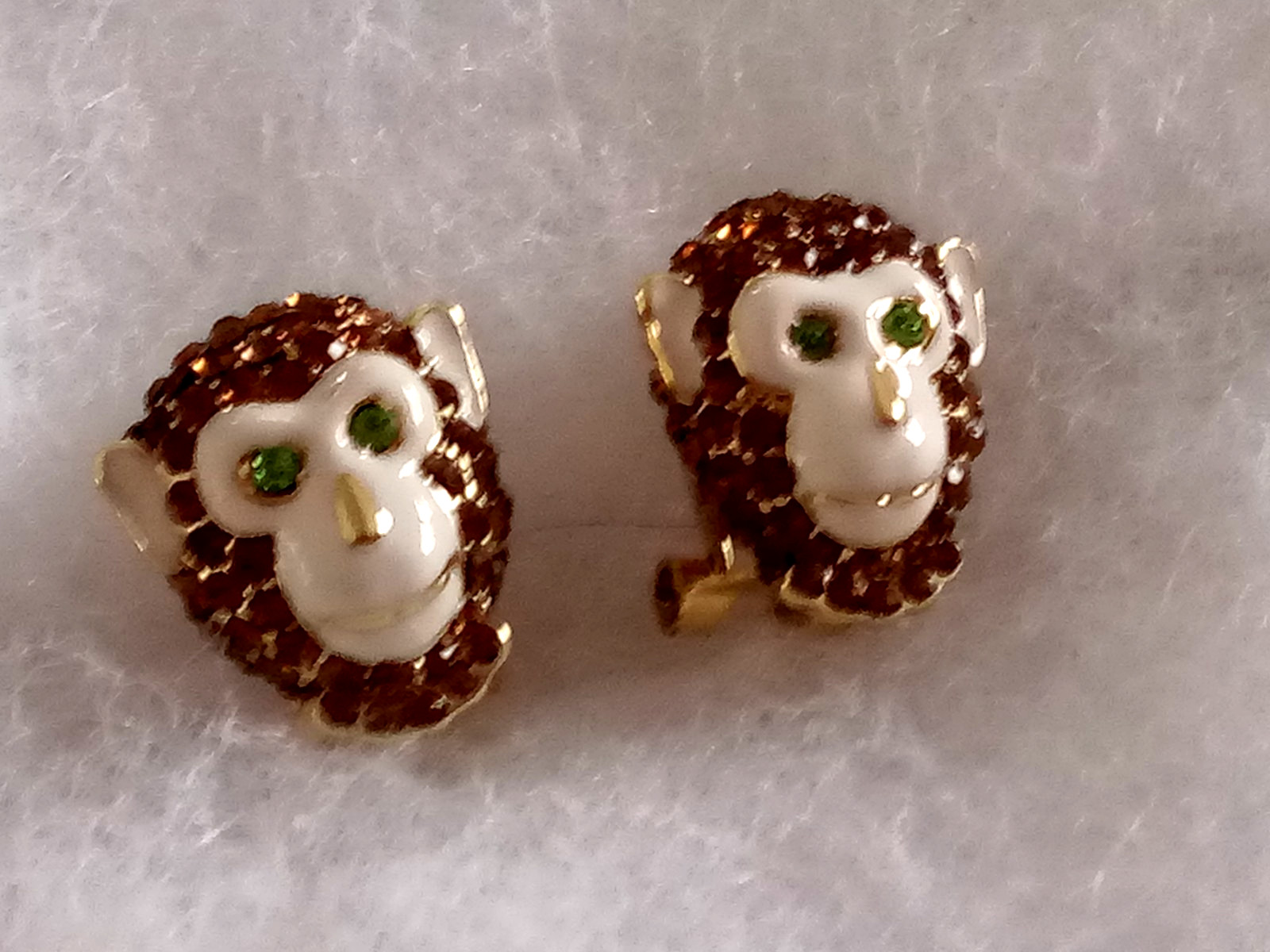 HEIDI DAUS “Critter Crazy” (MONKEY) Omega-Back (Pierced) Earrings ($69.95)