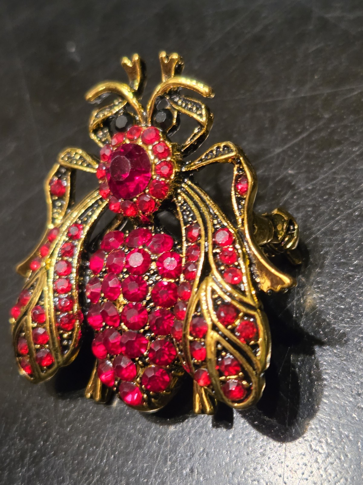 Gorgeous Rhinestone Spider Beetle Bee Bug Insect Brooch Pin Lapel Lot 293-63