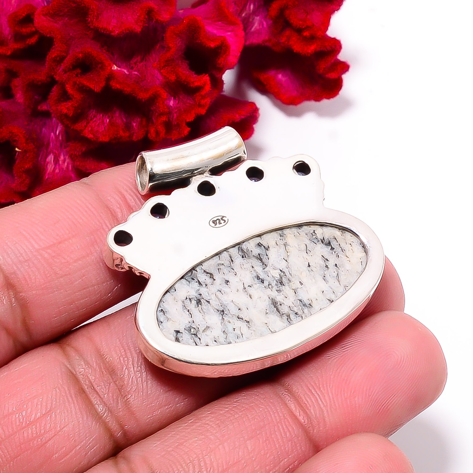 K2 Blue Azurite – Pakistan & Tanzanite 925 Sterling Silver Pendant 1.29″ P7029