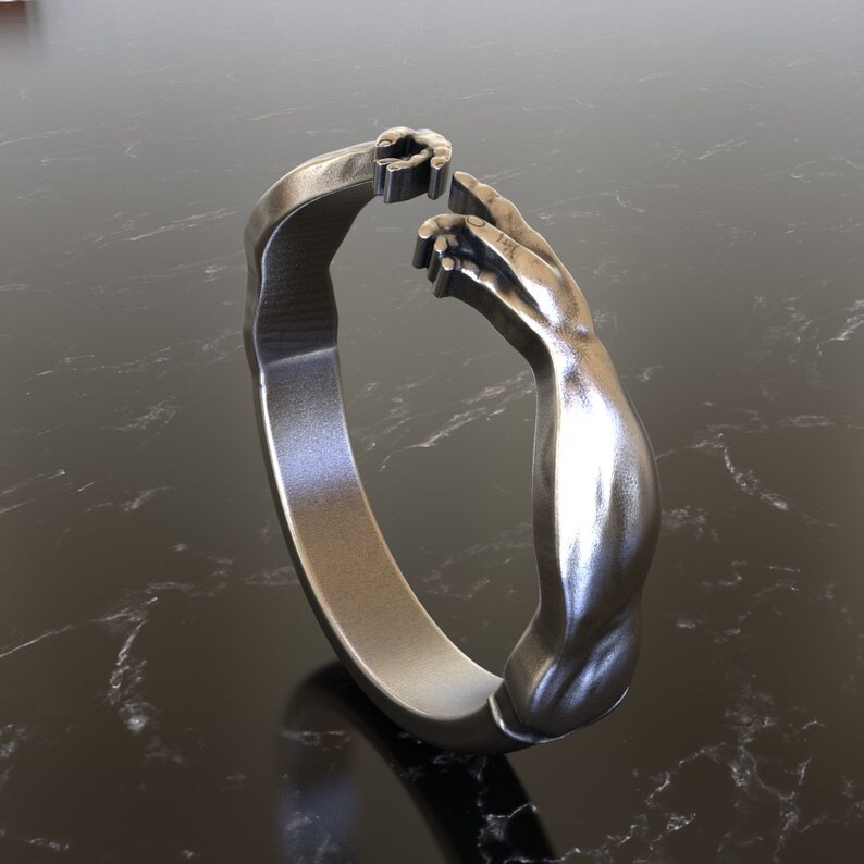 Hand Of God Adam Ring – 925 Sterling Silver – Genesis Creation – Adjustable