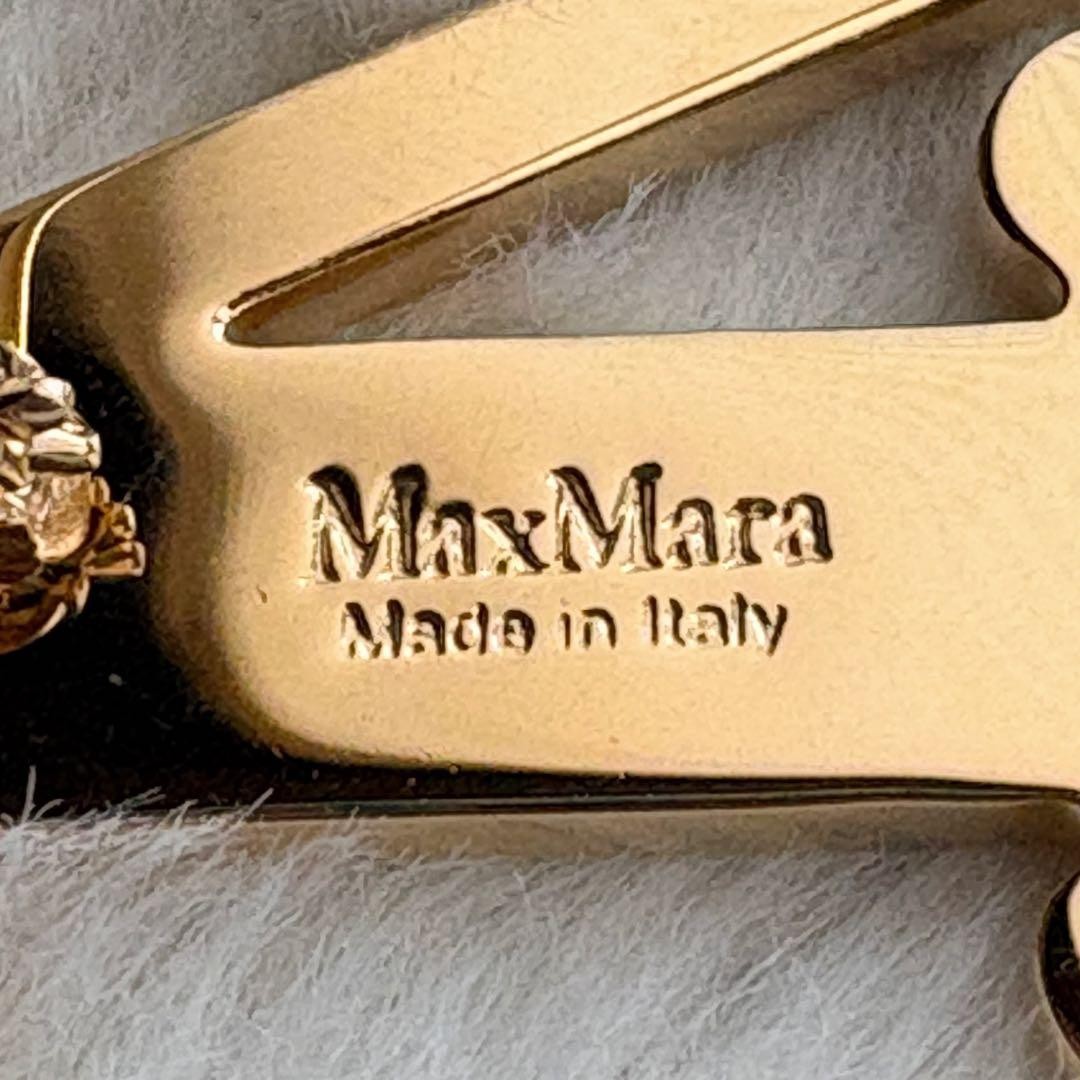 Max Mara Vintage Luxury Crystal M Logo Gold Brooch Pin Made in Italy Mint