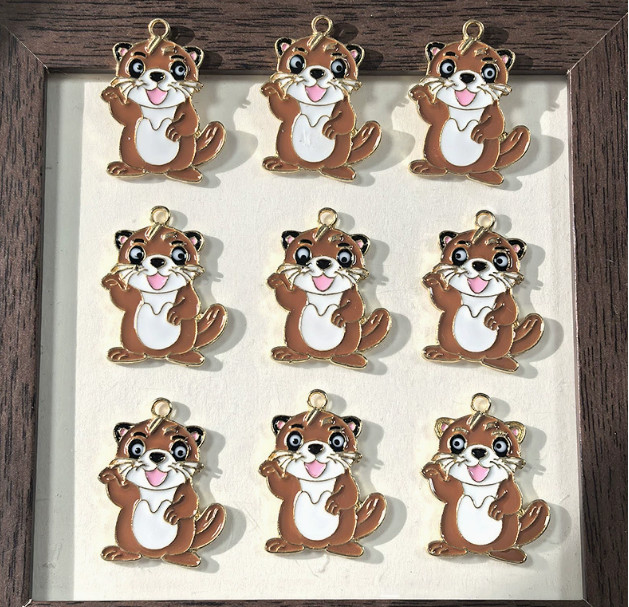 40Pcs animal cartoon cute Charm earring necklace Pendant DIY Jewelry Making
