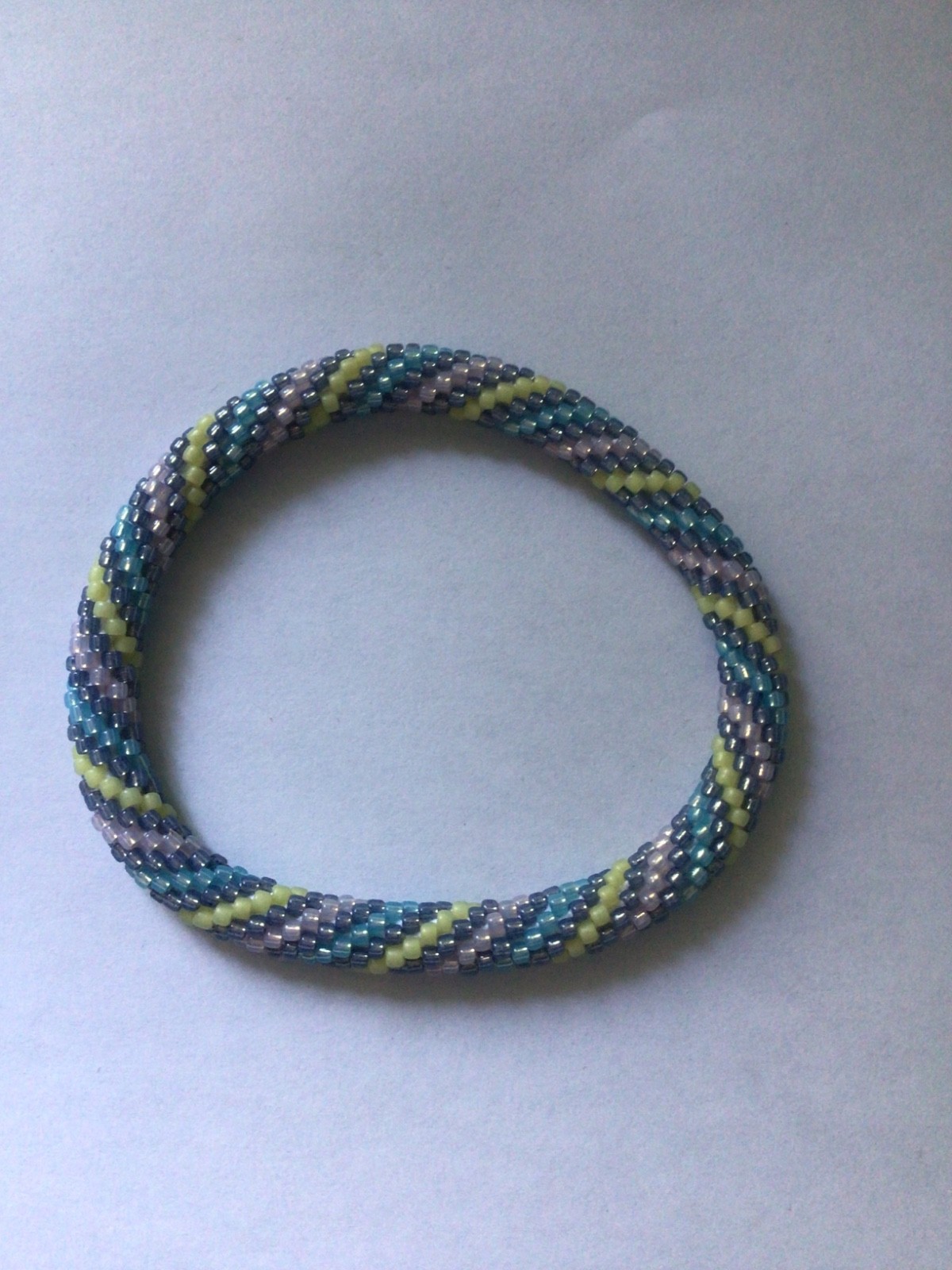 SOFT YELLOW & BLUE 8″ ROLL ON SASHKA BRACELETS, 3 PCS
