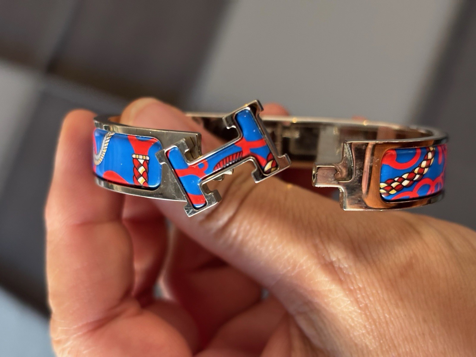 HERMÈS Clic H Bracelet Blue