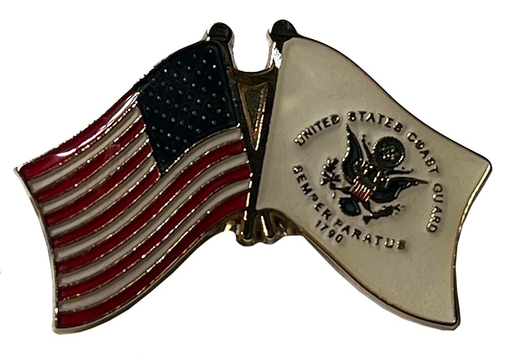 USA Flag USCG Coastie Coast Guard Flag Lapel Pin FREE USA SHIPPING SHIPS FREE