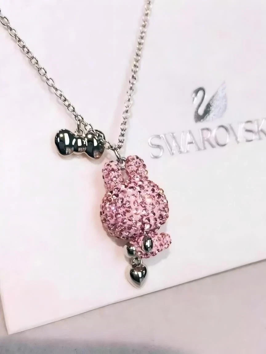 Swarovski Hello Kitty Bunny Necklace NEW!