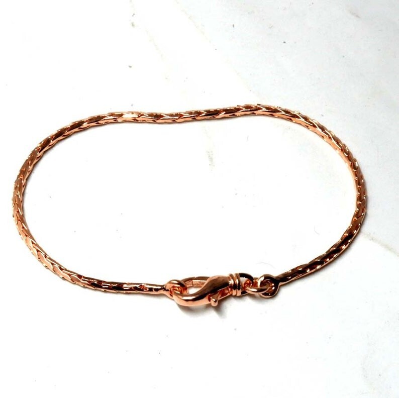 Pure Copper Snake Chain Bracelet Copper Arthritis Pain Relief Biker Bracelet