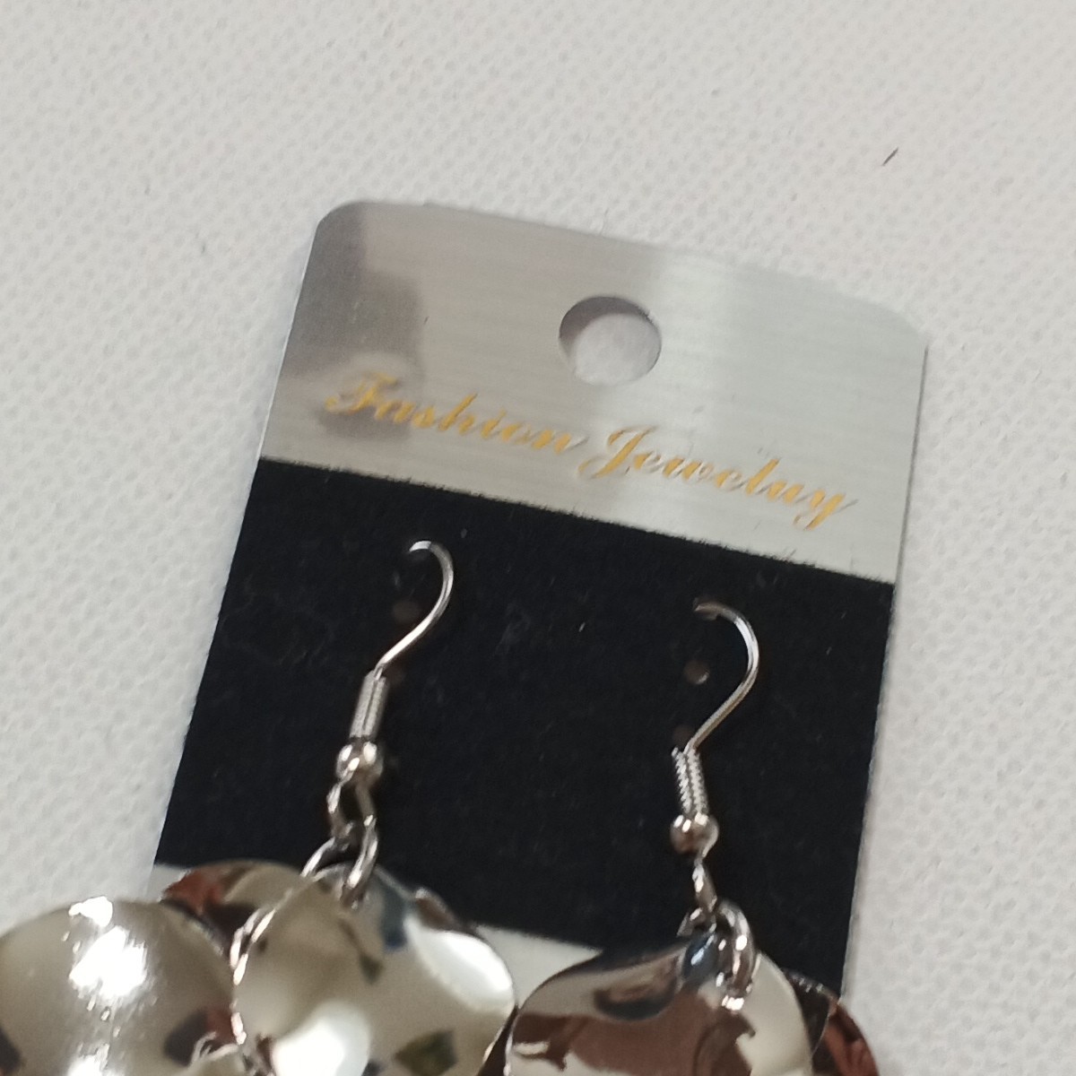 Evening Dangle Metal Round Brass Plated Fish Hook Earrings Fashion Jewelry
