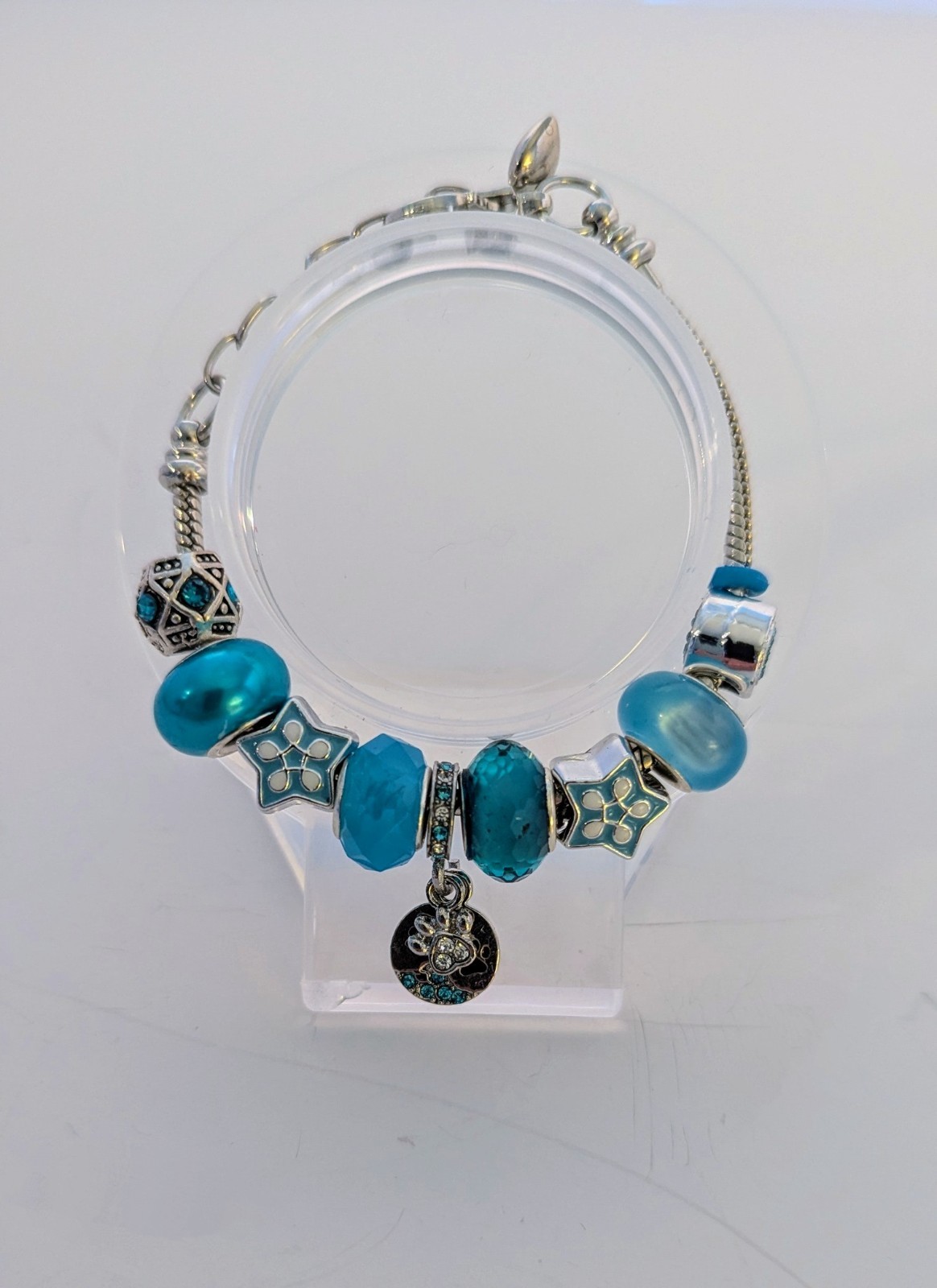 Customizable Silver Bracelets With Large Hole Beads & Charms. OOAK made To Order