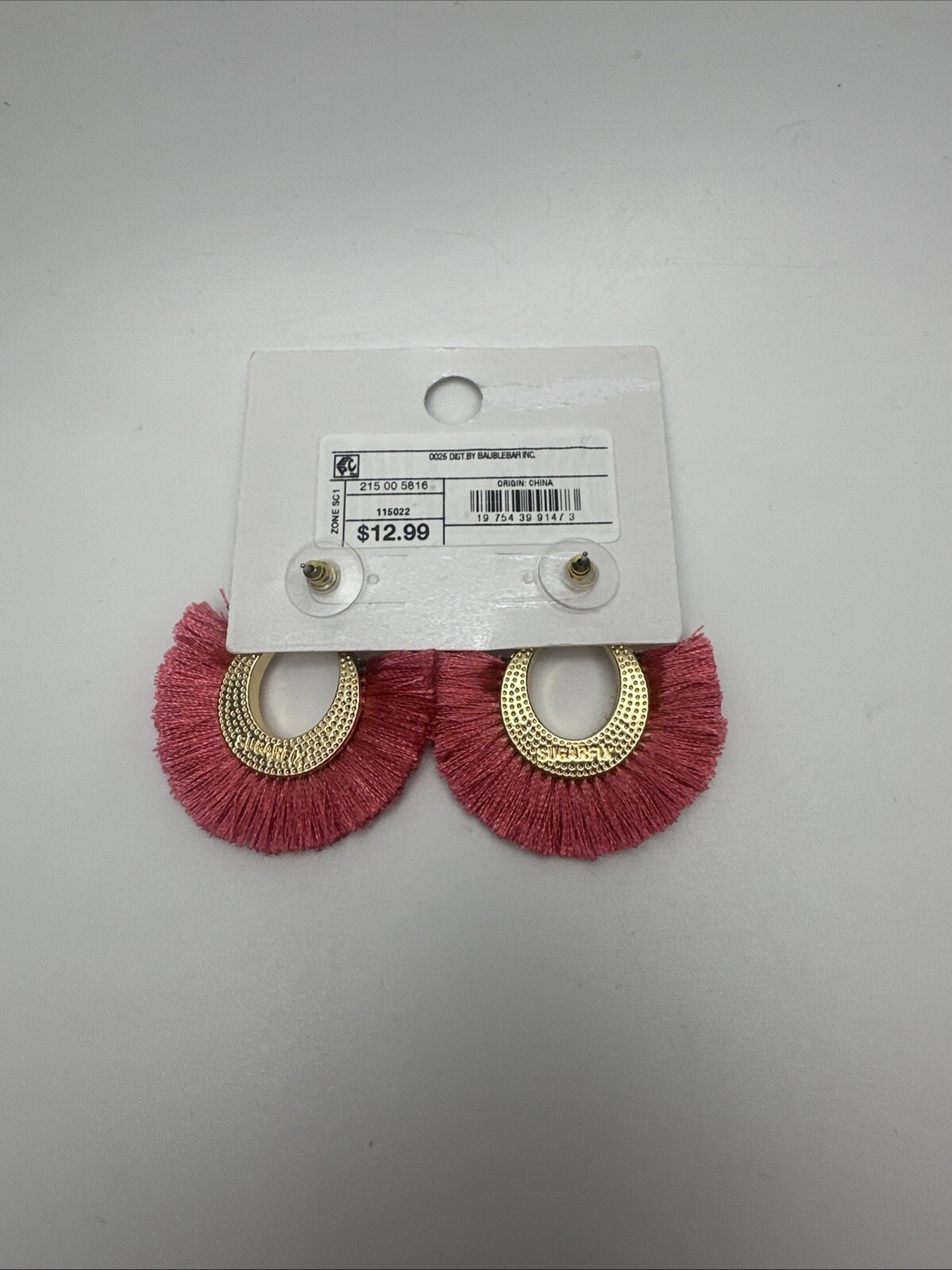 Sugarfix by Baublebar Pink Gold Tassle Earrings Nickle Free New