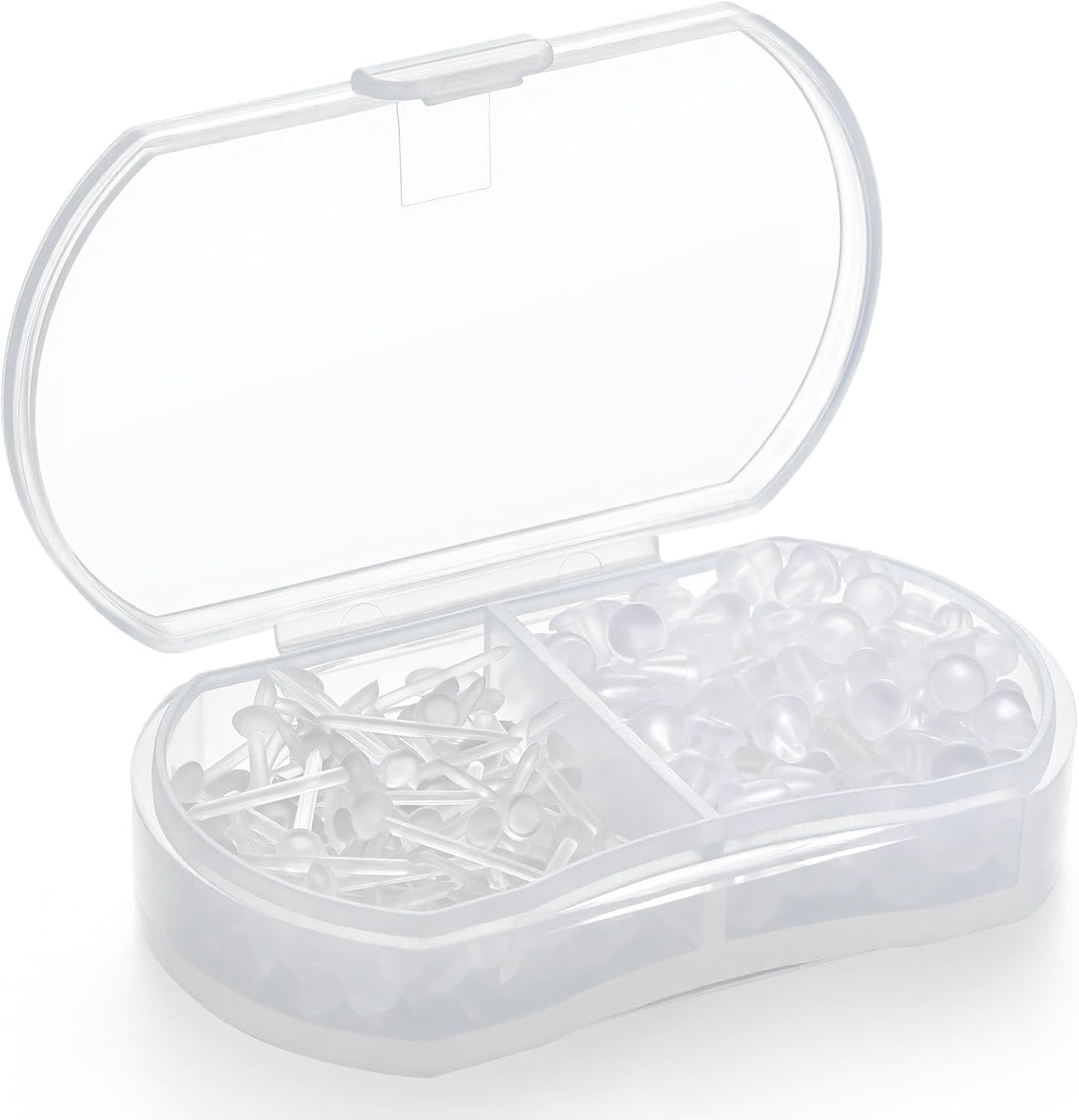 Clear Earrings,3Mm Clear Earrings for Sports,100Pcs Plastic Earring for Sensitiv