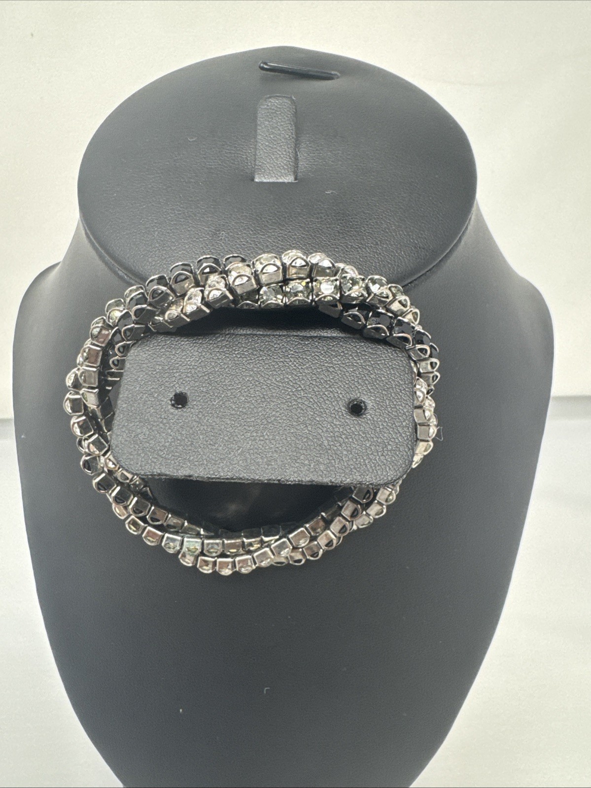 Touchstone Crystal by Swarovski Black Twisted Bracelet