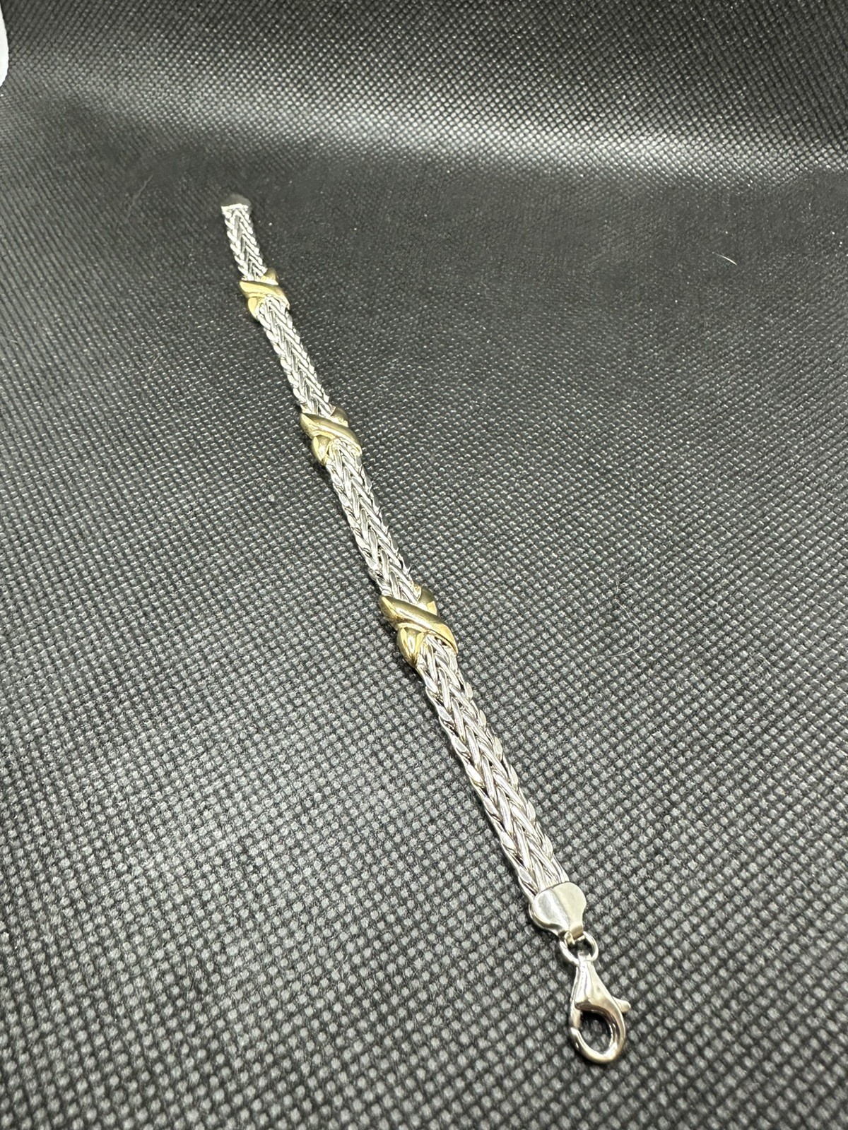 ❤️ Elegant Artisan Woven Snake 925 Sterling Silver Bracelet 9.1g 7”