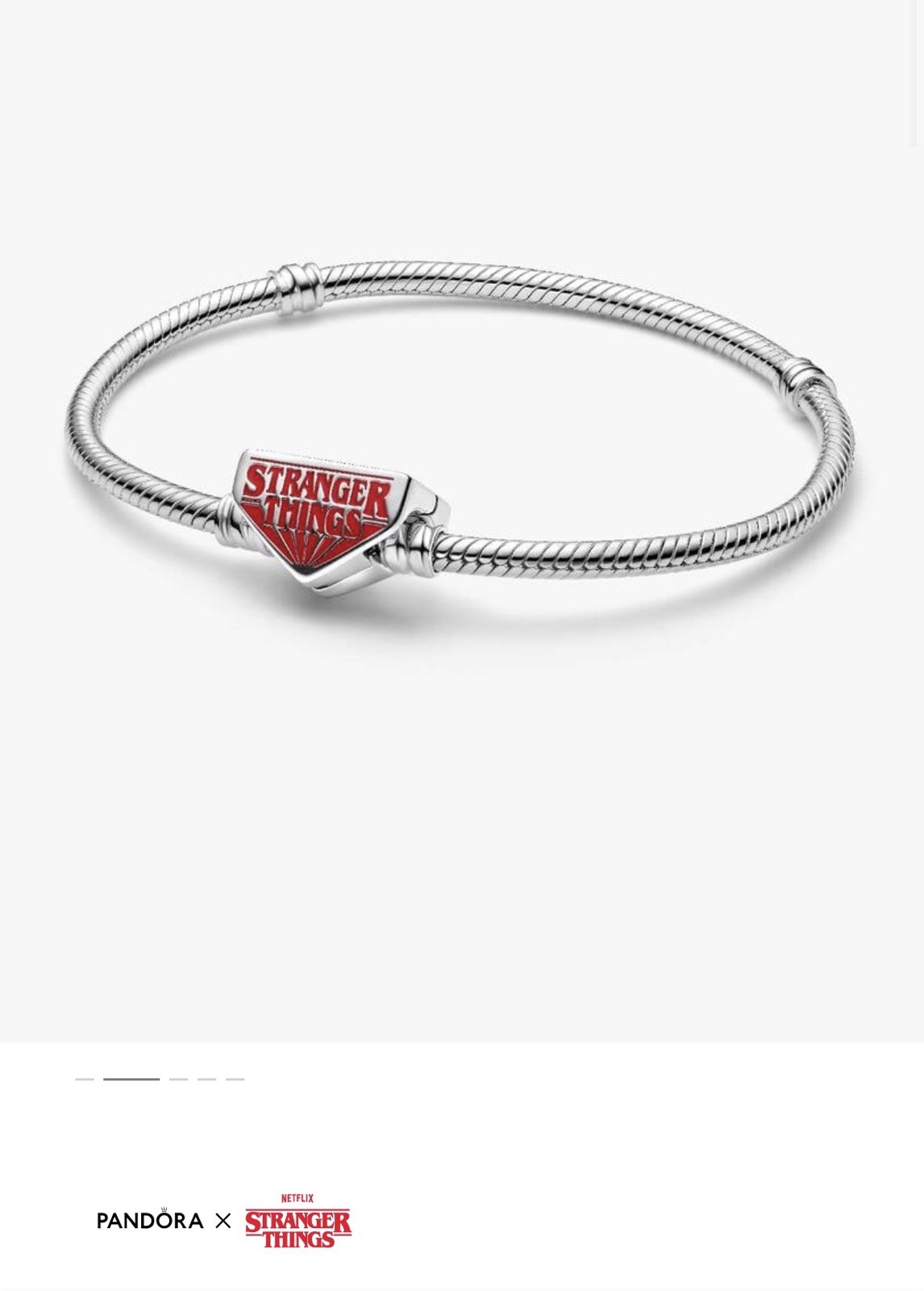 Pandora Stranger Things Clasp Snake Chain Bracelet-8.3 in #593572C01-21 *NEW*