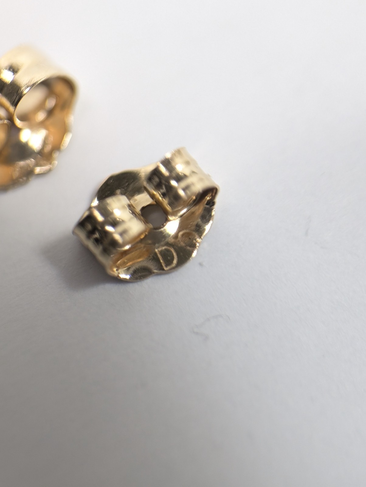 14k Pink Stud Earrings Yellow Gold Birthstone Pale Rose Blush Pink Color Stone
