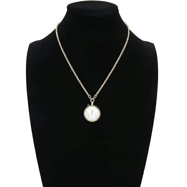 New Auth HERMES MEDAILLE MORS A JOUETS Enamel Print White Gold Necklace Pendant