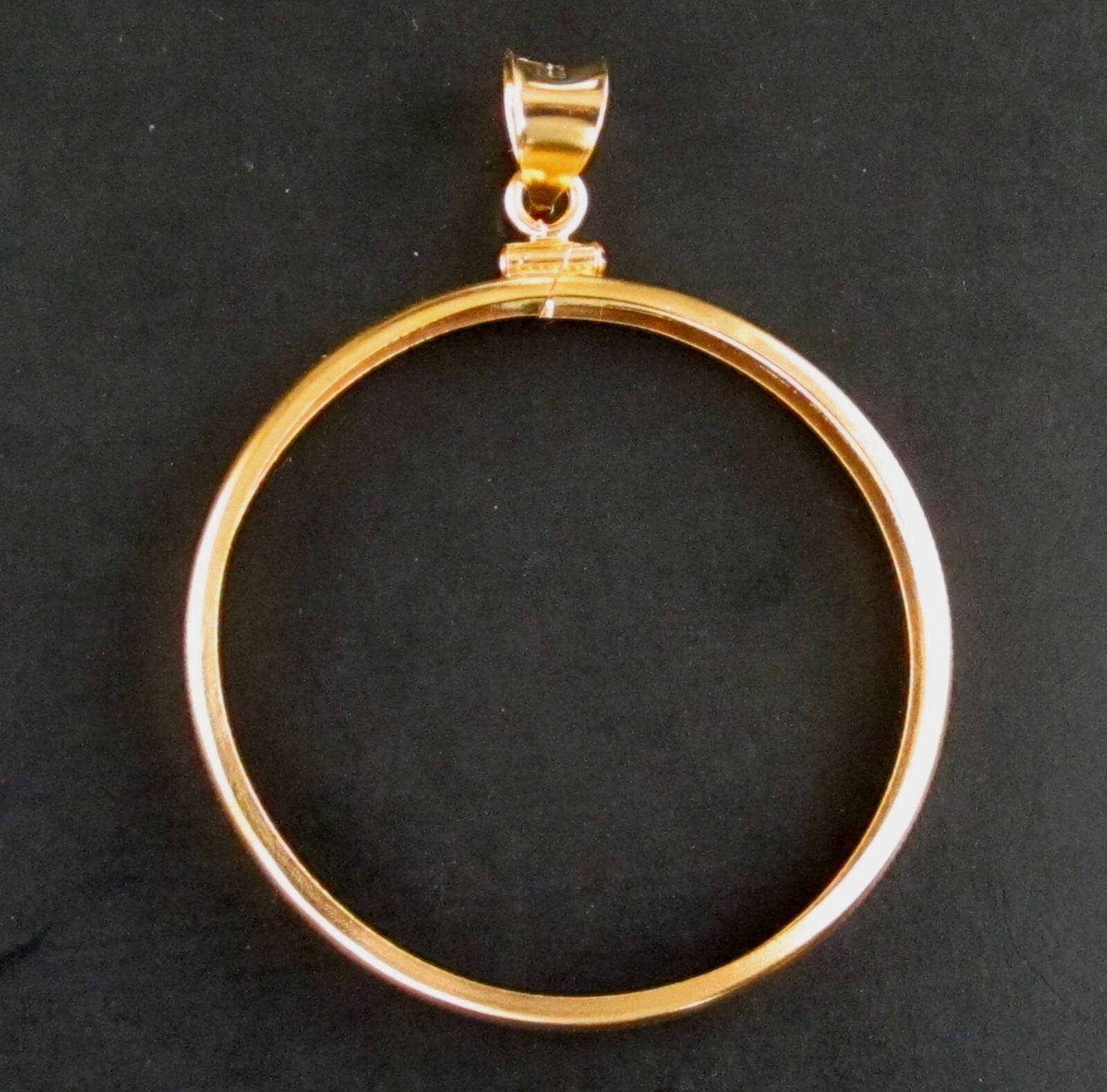 Coin Bezel 1 oz. American Silver Eagle Coin Edge 14K Gold Filled Soldered Bail