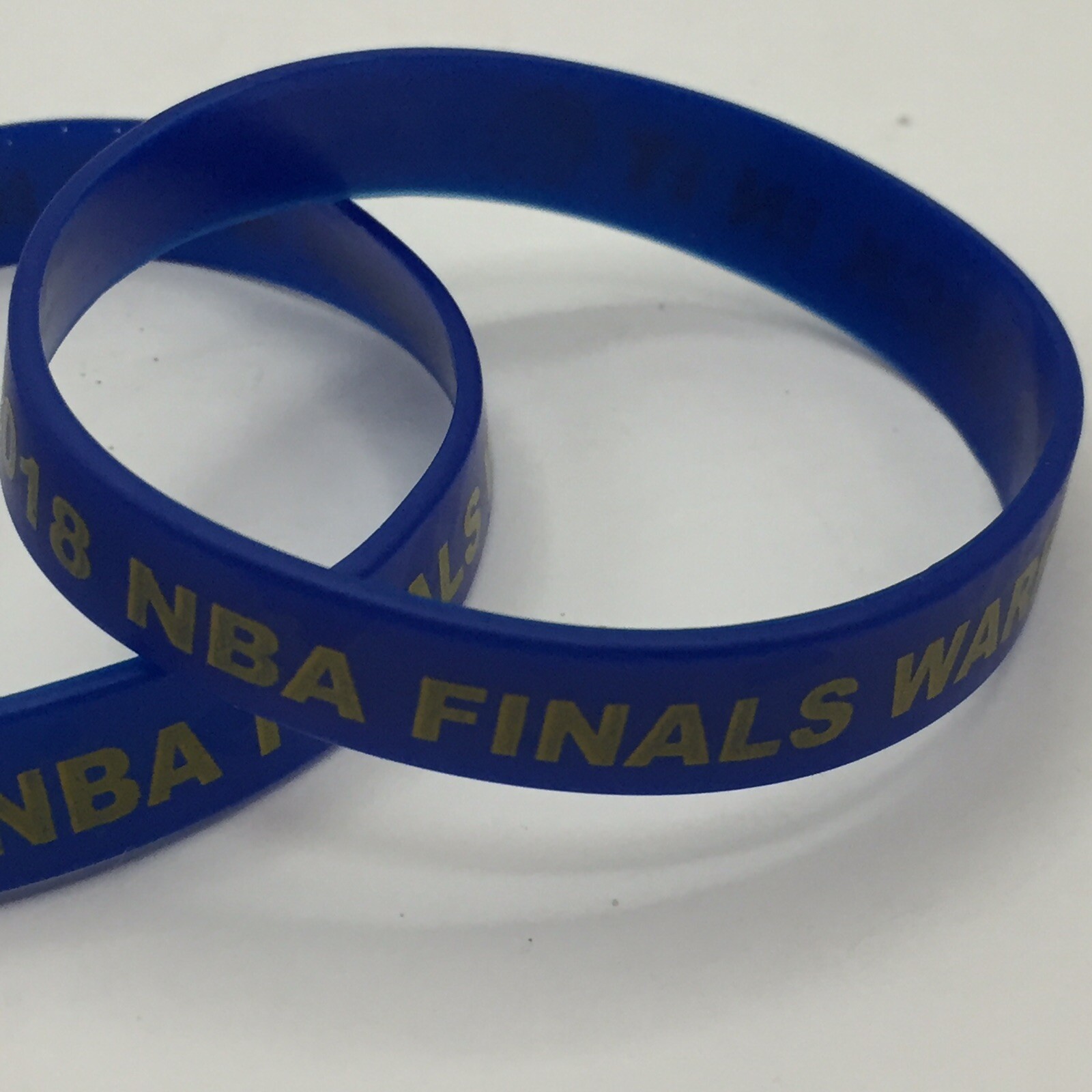 2018 NBA Finals Warriors Silicone Blue / Gold Wristbands