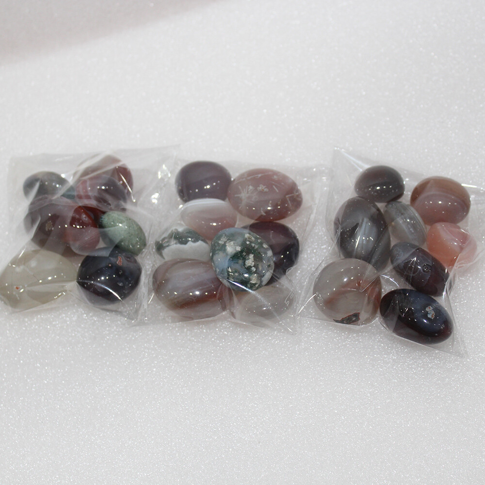 100g Natural Colorful Mixed Tumbled Agate Crystal Bulk Mix Assorted Gem Stone