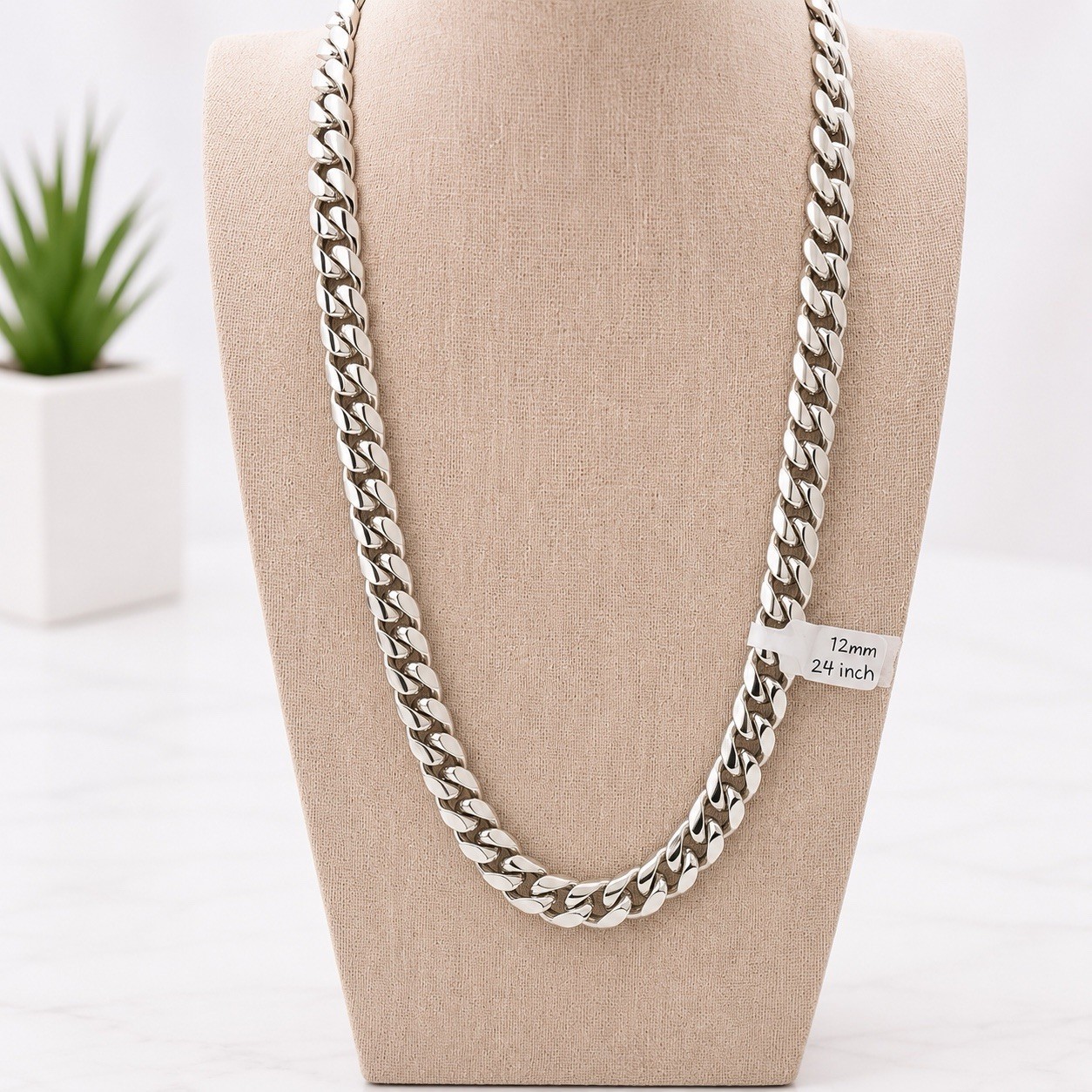 White Gold Plated Filled Cuban Link