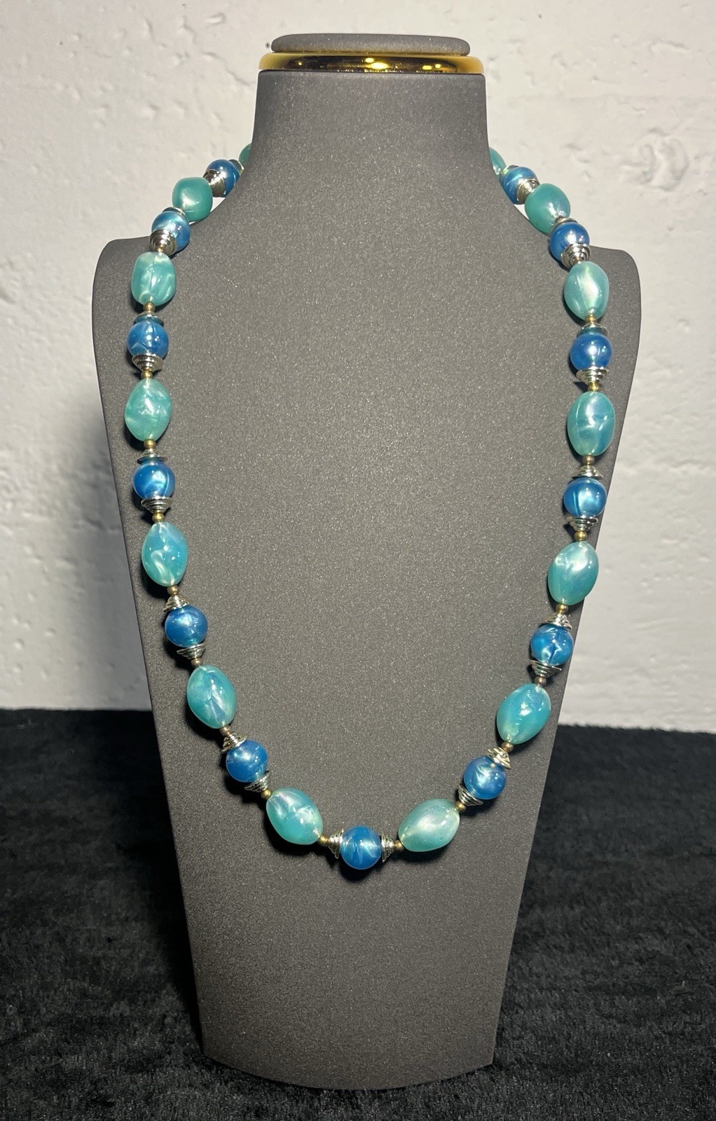 Blue And Green Beaded Necklace