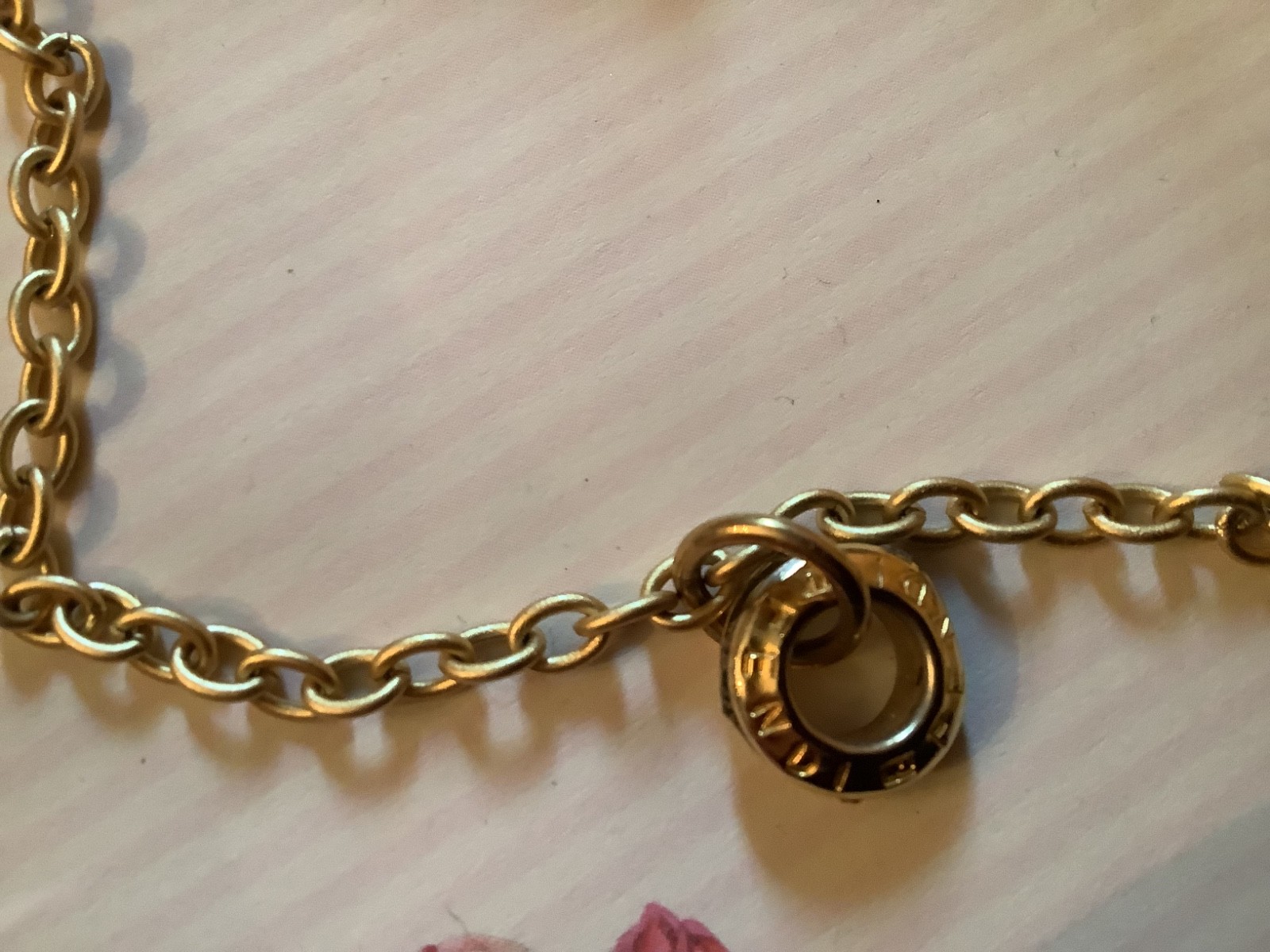 Bracelet with upcycled authentic Fendi Charm. SEE DESCRIPTION. Approx. 7.5″