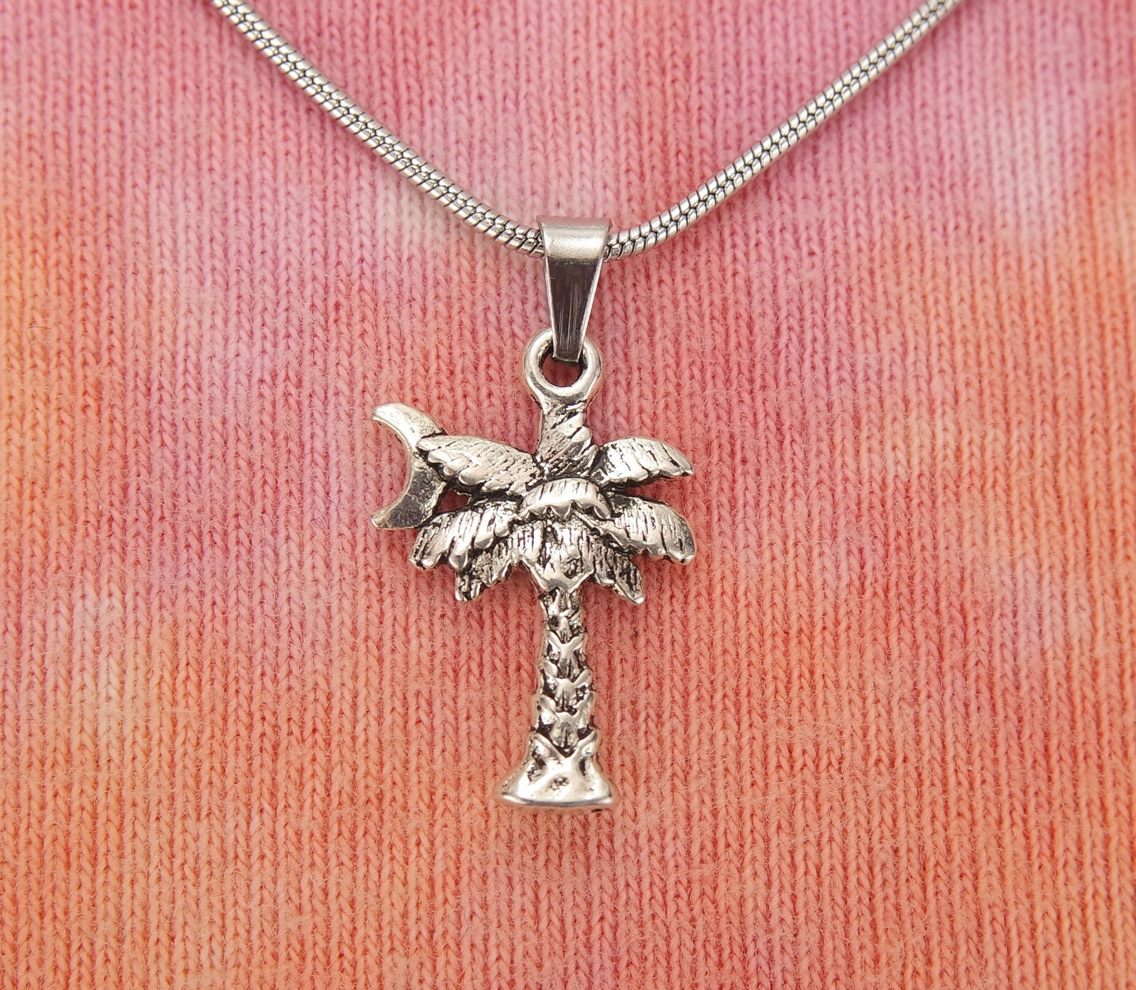 Palm Tree & Crescent Moon Necklace Or Earrings South Carolina Flag Palmetto