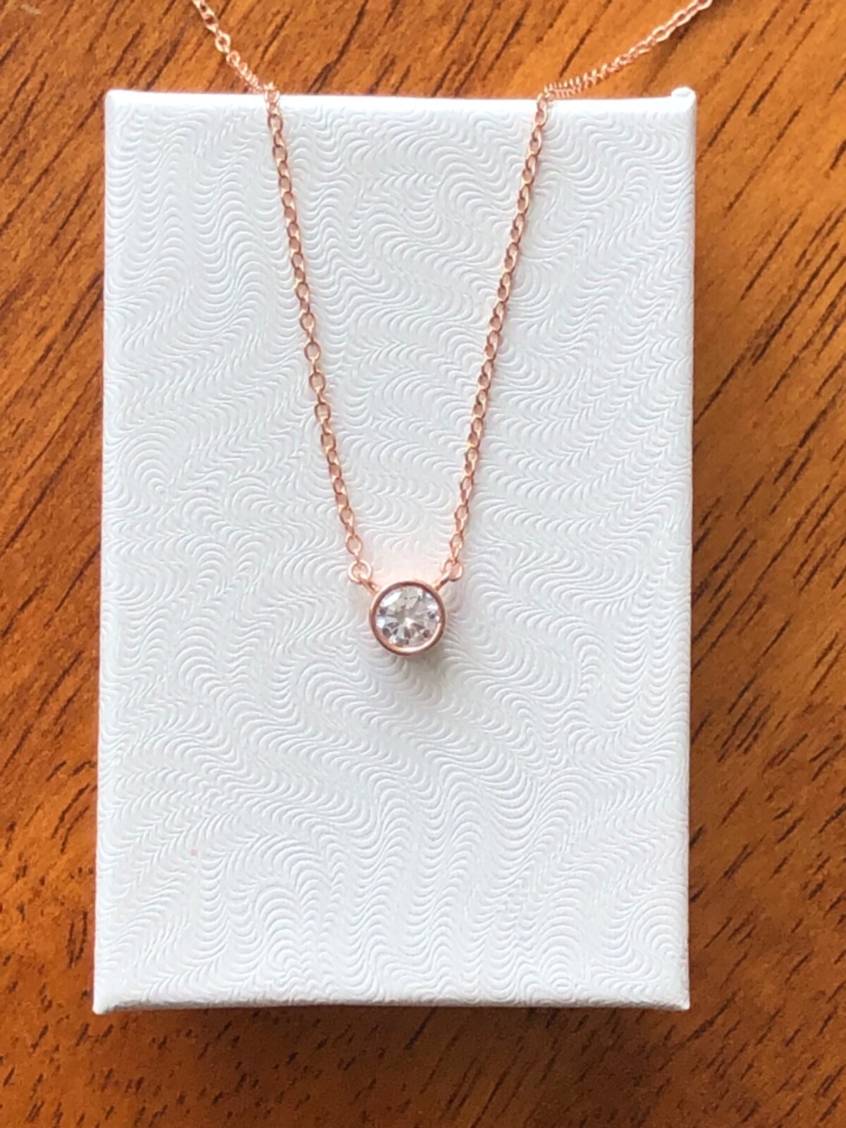 925 Sterling Silver Tiny Bezel Cz Solitaire Pendant Necklace 5mm 17.25″