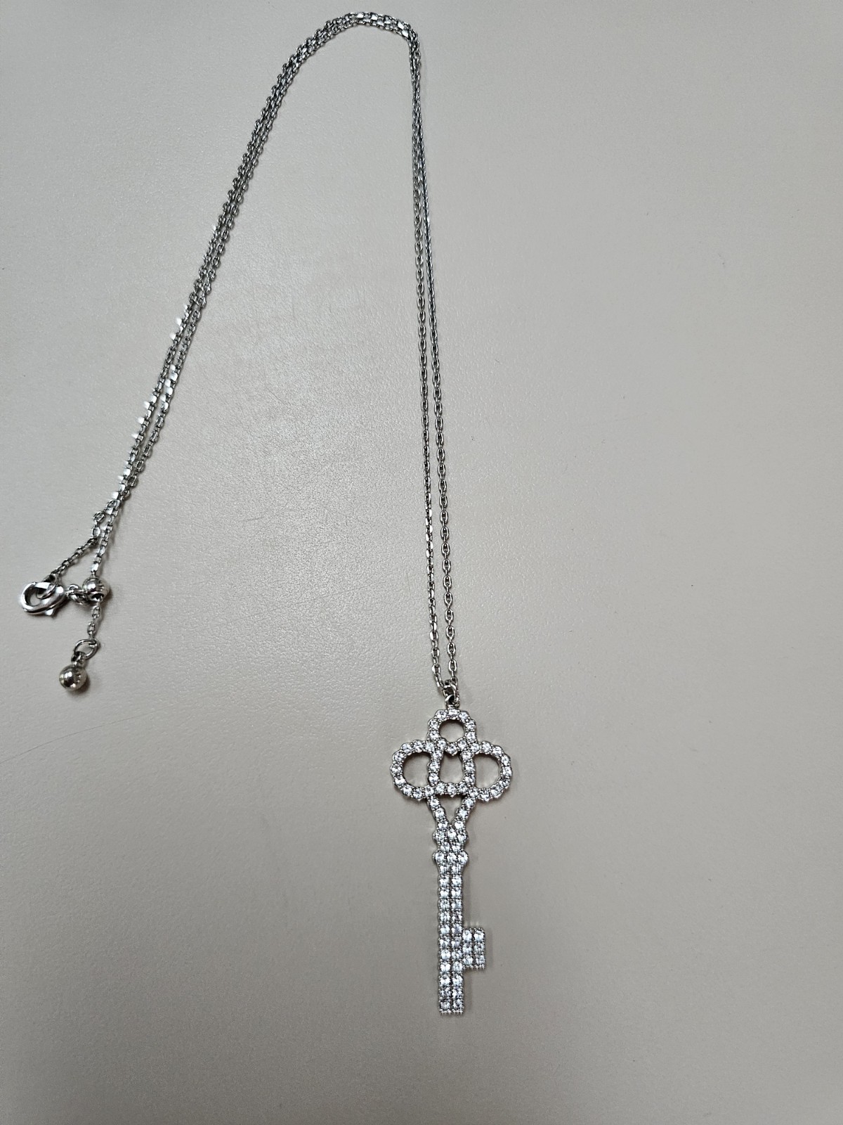 Touchstone Crystal Swarovski Key to Happiness Necklace