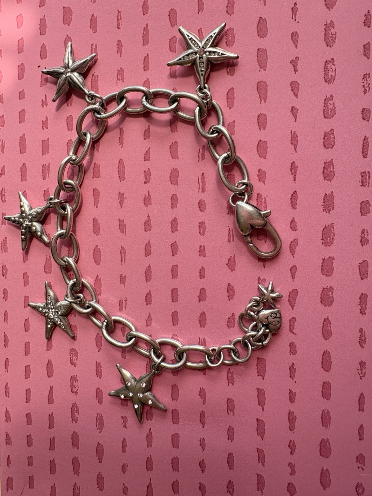 Brighton Starfish Charm Bracelet with Crystal Accents 8 Inch Length