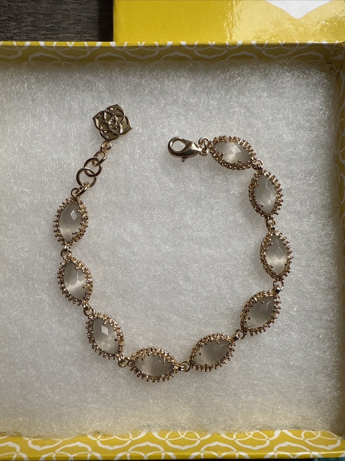 Kendra Scott Gold MOP Marquise Link Bracelet Original Box