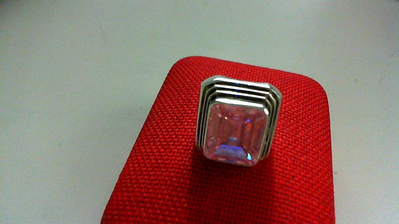 925 Silver Synthetic Stone Ring SIze 7 17 grams