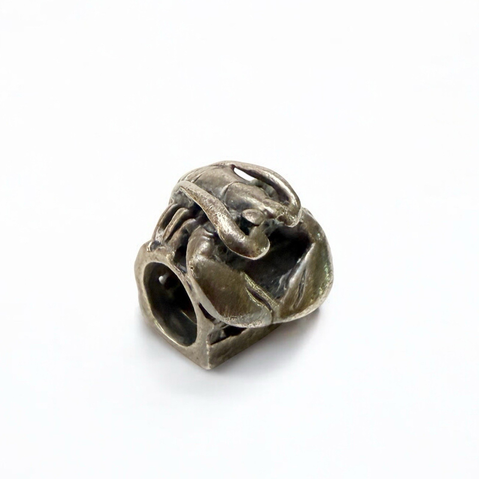 Sterling Silver 925 Lobster on Trap European Charm Bead Signed KPT