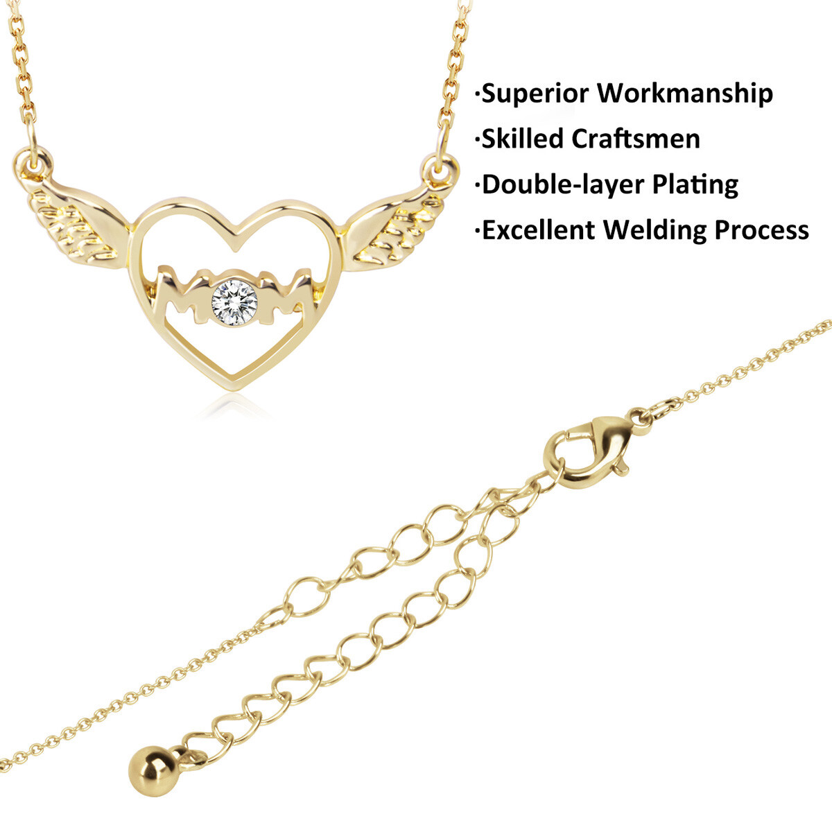 Mother’s Day Gift Love Heart Pendant Necklace Womens Heart Plastic Neckaces