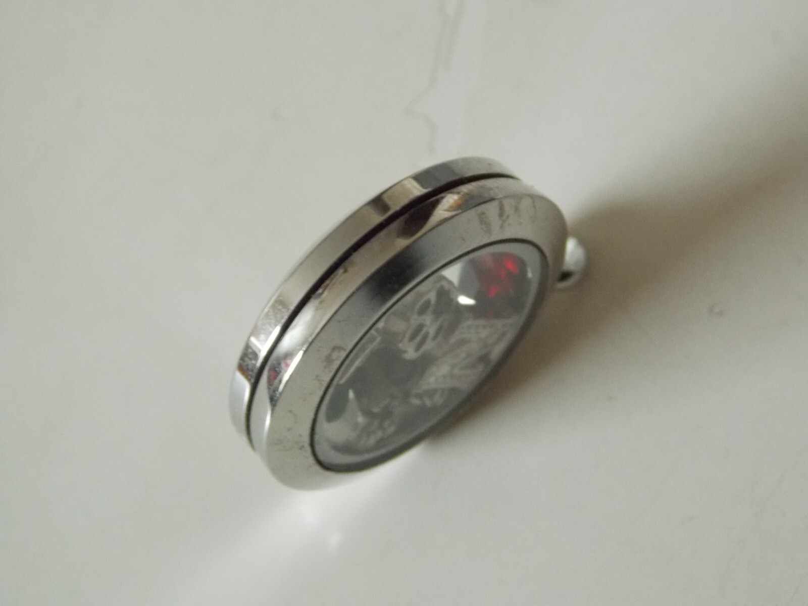 Origami Owl Silver Pendant: Letter N Paw Print Wine Glass Red Stone Flower Angel