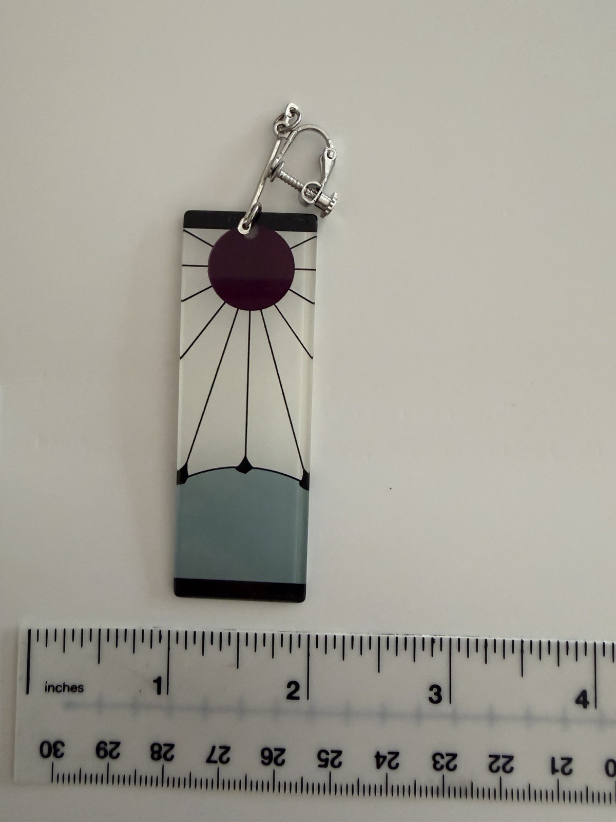 Tanjiro Hanafuda Earrings Clip On Demon Slayer Cosplay