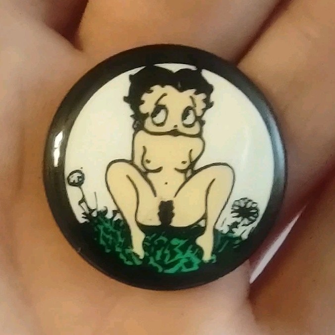 Vintage Betty Boop Risque Adult Pin Back Button Rare Collectible