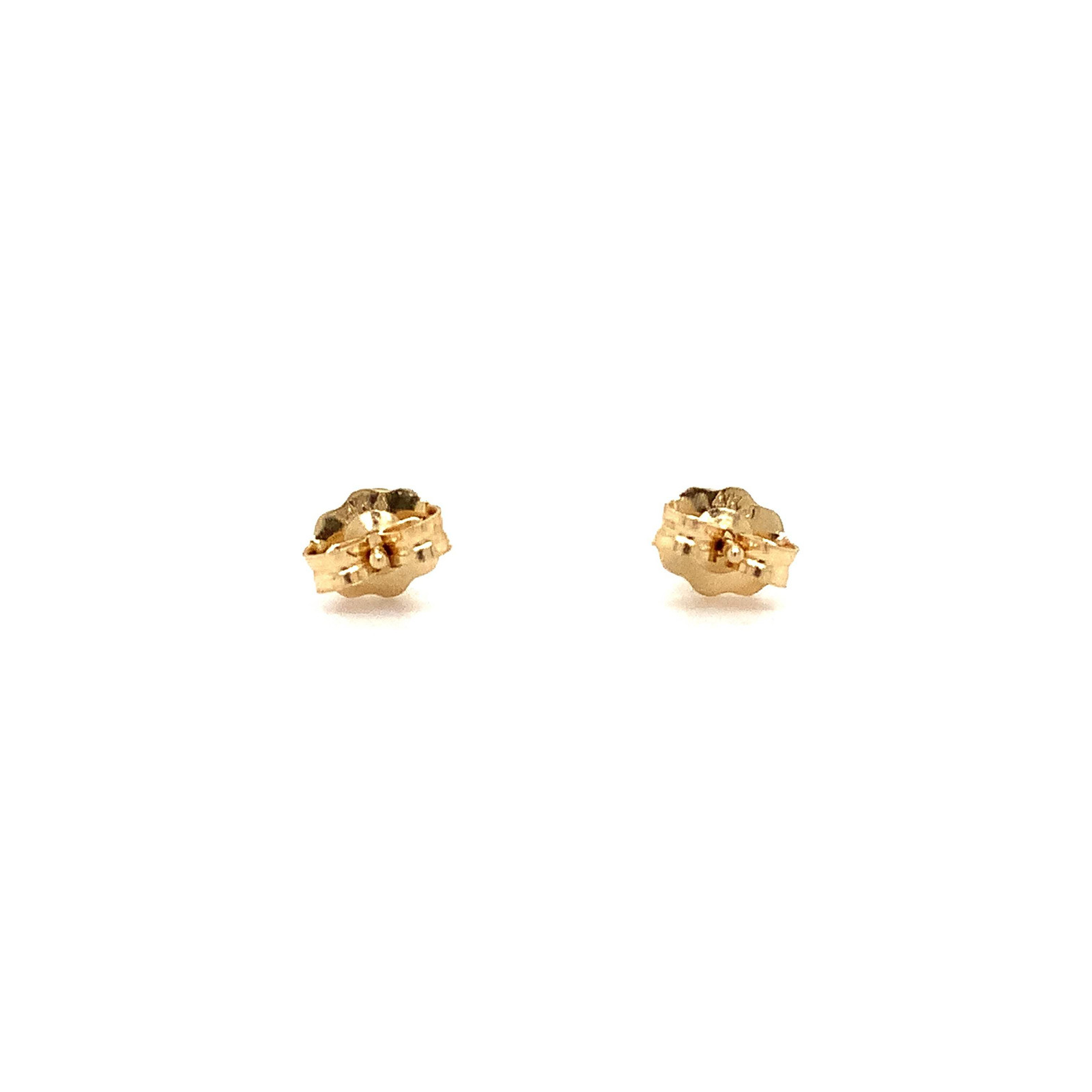 One Pair of 3mm Ball Stud Earrings14Kt Yellow Gold with Bright Finish, Friction